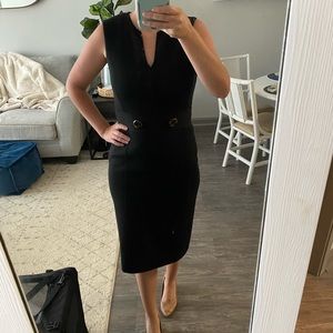 Tory Burch Briana Sheath Dress Black - Small (4-6)